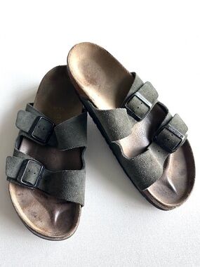 Vintage Birkenstock Arizona Khaki Double Buckle Sandals